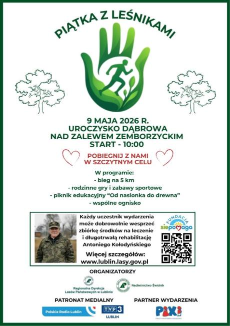 5 kilometrów, jeden cel – pomagamy razem. „Piątka z leśnikami” nad Zalewem Zemborzyckim